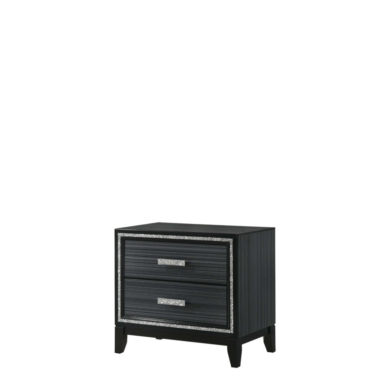 Saryiah 2 - Drawer Nightstand, Black