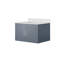 Meuble-lavabo gris foncé 30 po X P 22 po D, avec plateau en quartz blanc-117843394