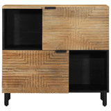  Sideboard Brown 80X33x75 Cm Solid Wood Mango