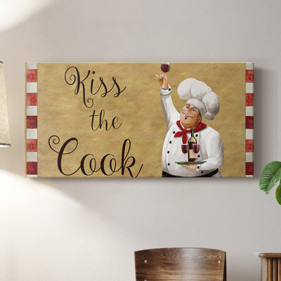 Baiser le cuisinier - Toile tendue avec châssis - Prêt à accrocher
