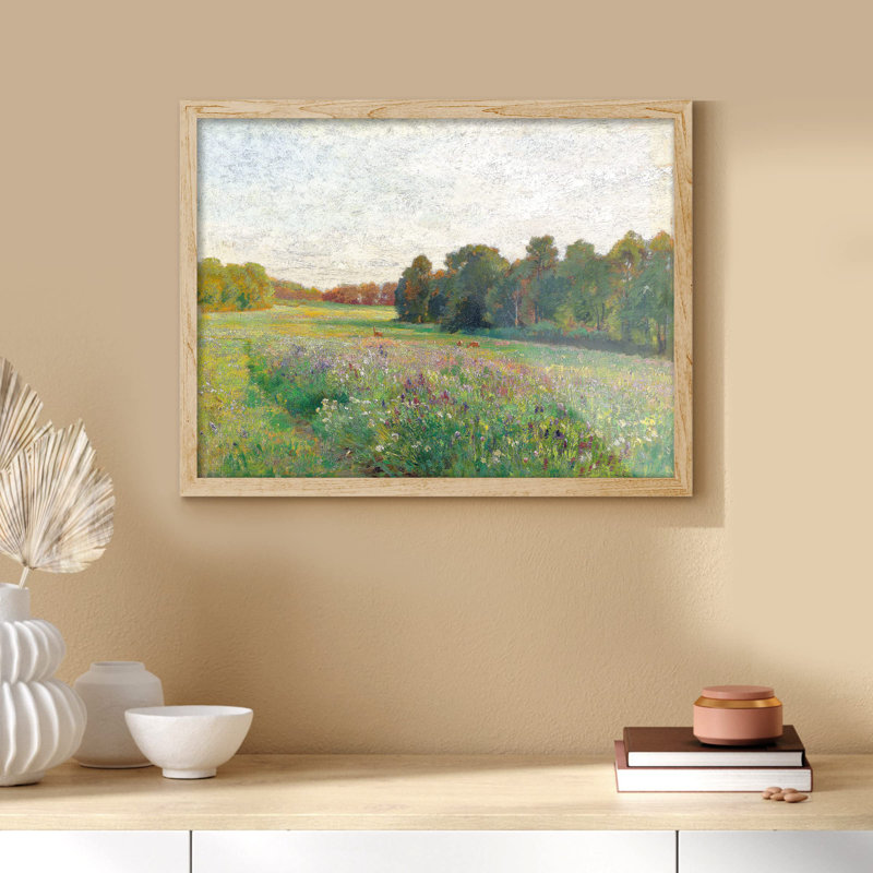 «Pastoral Vibrant Flower Garden» sur, H 11 po x l 14 po, Naturel