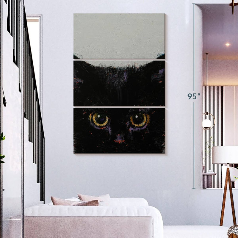 Brampt Black Kitten, 74" H x 48" W