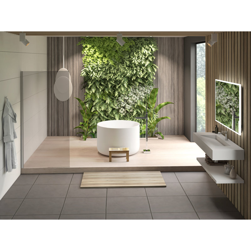 Baignoire profonde autoportante 41 po Modern, Blanc
