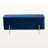Molto Gold Finished Metal Storage Bench in Navy Blue Upholstery, 17.7'' H X 43.3'' W X 15.7'' D-1246356043