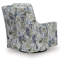 Fauteuil oscillant pivotant Dusty, détails floraux, polyester multicolore