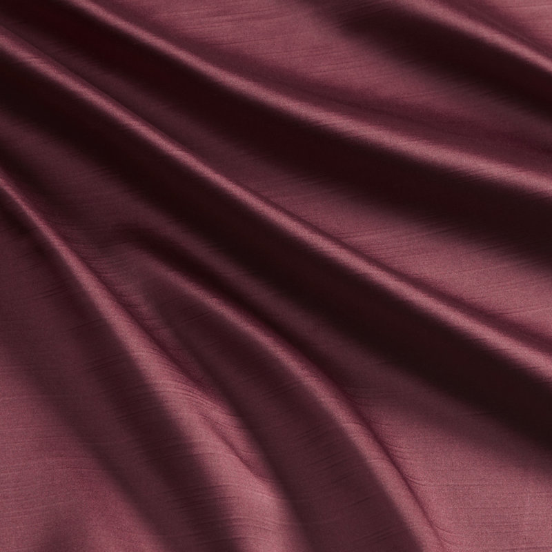 Burgundy Pleated Polyester Light-Filtering Rod Pocket Drapes