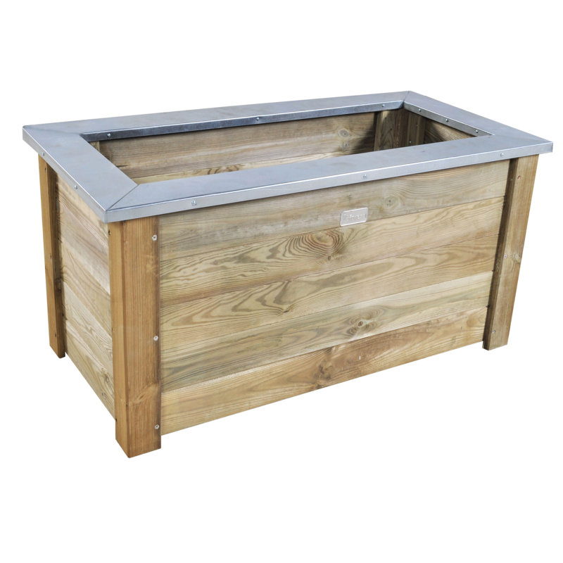 Estinnes Wooden Planter Box, 50 cm H x 100 cm W x 50 cm D