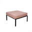 Ensemble de patio en tissu et finition noire (1 fauteuil avec accoudoirs, 1 repose-pieds)-1575168342