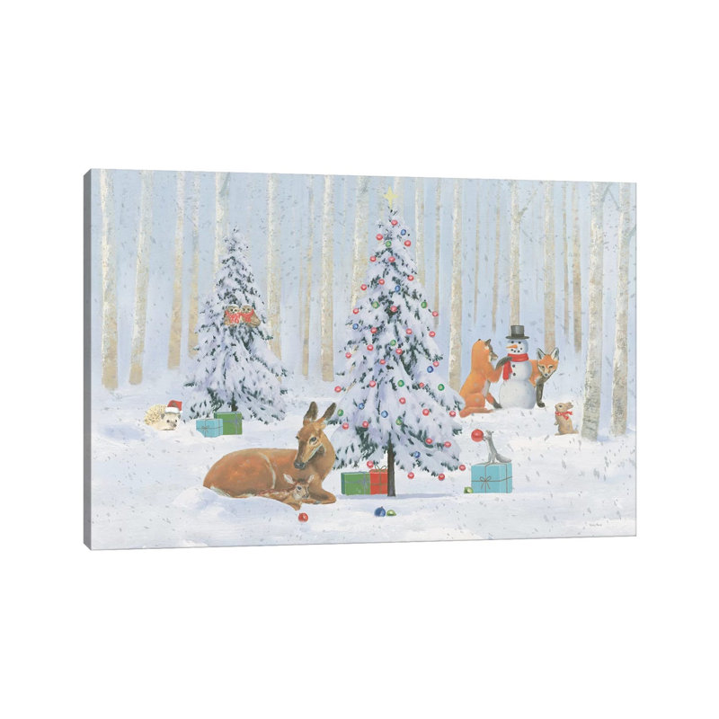 «Christmas Critter Bright I» par Emily Adams - impression sur toile tendue, H 40 po x l 60 po x 1,5 po