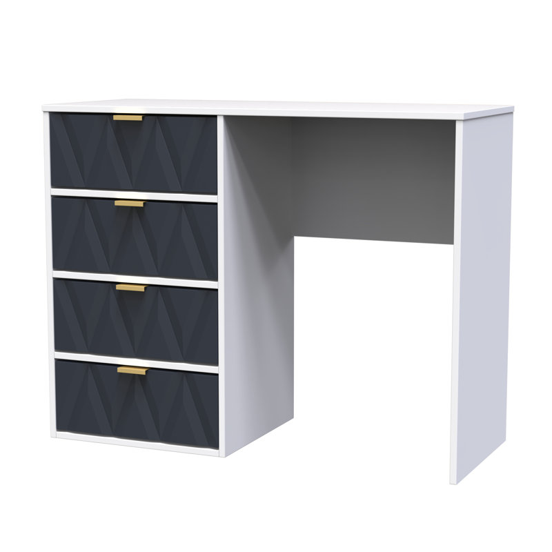 Bidzina Dressing Table, Indigo/White