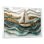 Voilier doré sur l'océan Emerald III - bateau, art mural