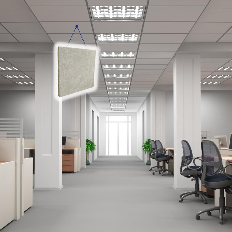 Carreaux de plafond insonorisants, insonorisants, 24 po x 24 po x 1 po, blanc / gris clair