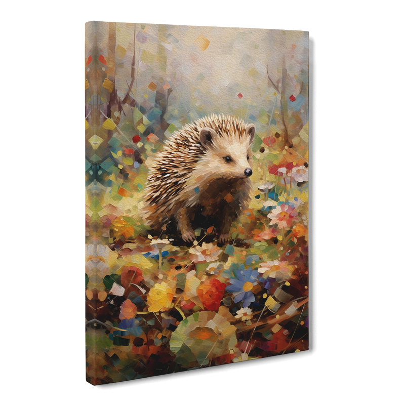 Hedgehog Impressionism No.2 - Wrapped Canvas, 60cm H x 40cm W x 3cm D