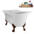 58" Streamlin Clawfoot Tub,Tray,Drain, Clawfeet-101628930-102219865