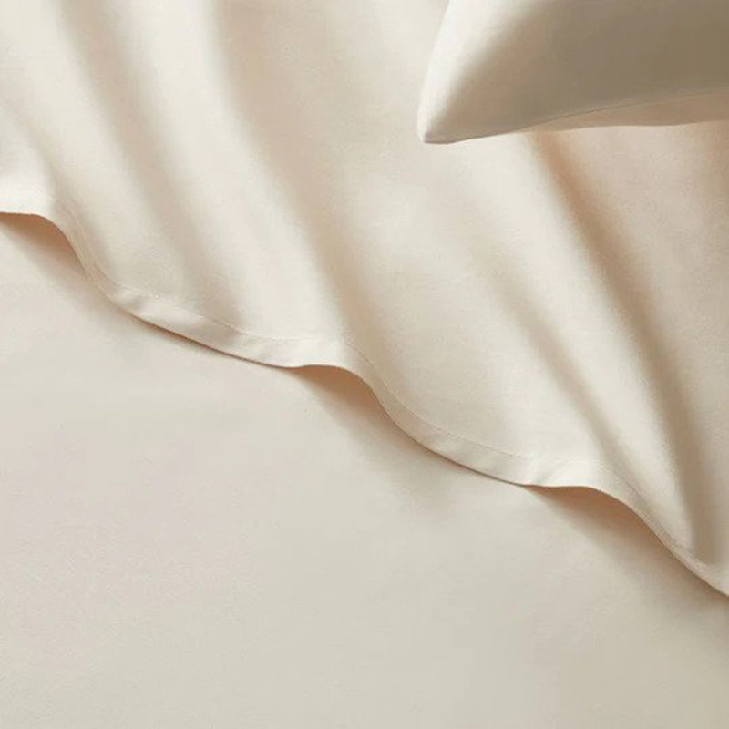 Ensemble de draps 100% coton 400 fils Remick, Beige, Simple