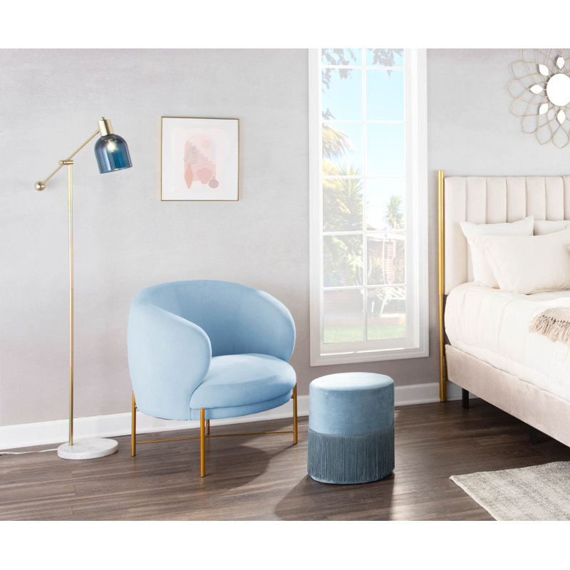 Lampe sur pied 73 po Celest, Bleu