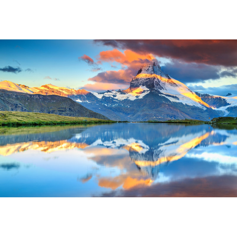 Sunrise, Valais, Switzerland by Janoka82 - Wrapped Canvas Print, 30cm H x 46cm W x 3.8cm D