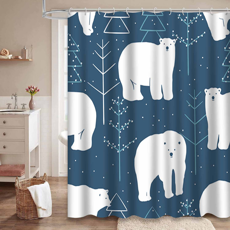 Rideau de douche Christmas Winter, L 72 po x l 72 po
