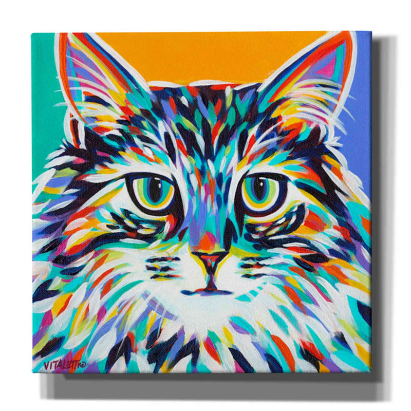 «Dramatic Cats I» par Carolee Vitaletti, art mural sur toile, H 26 po x l 26 po x P 1,5 po