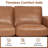 Modern Oversized comfy sofa couch, Genuine Leather Sofa Couch For Living Room-1856441788