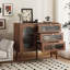 Armoire de rangement rétro avec 3 tiroirs et une porte, rétro et élégante pour l'organisation à la maison