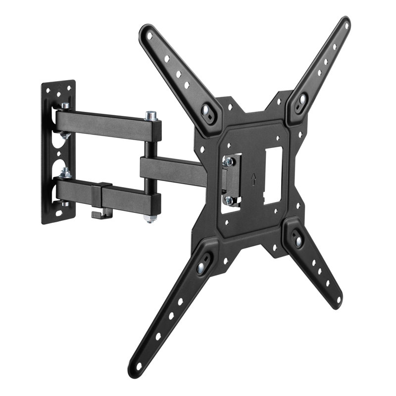 Black Full-Motion Wall Mount for 23-55 Inch TVs