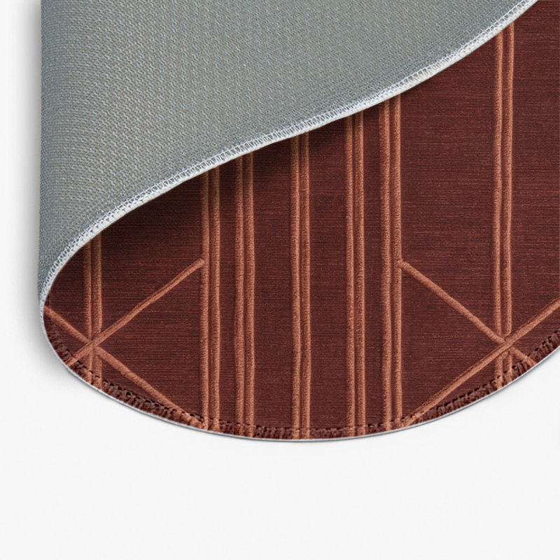 Tapis brun intérieur et extérieur Trellis, Rond 5 pi