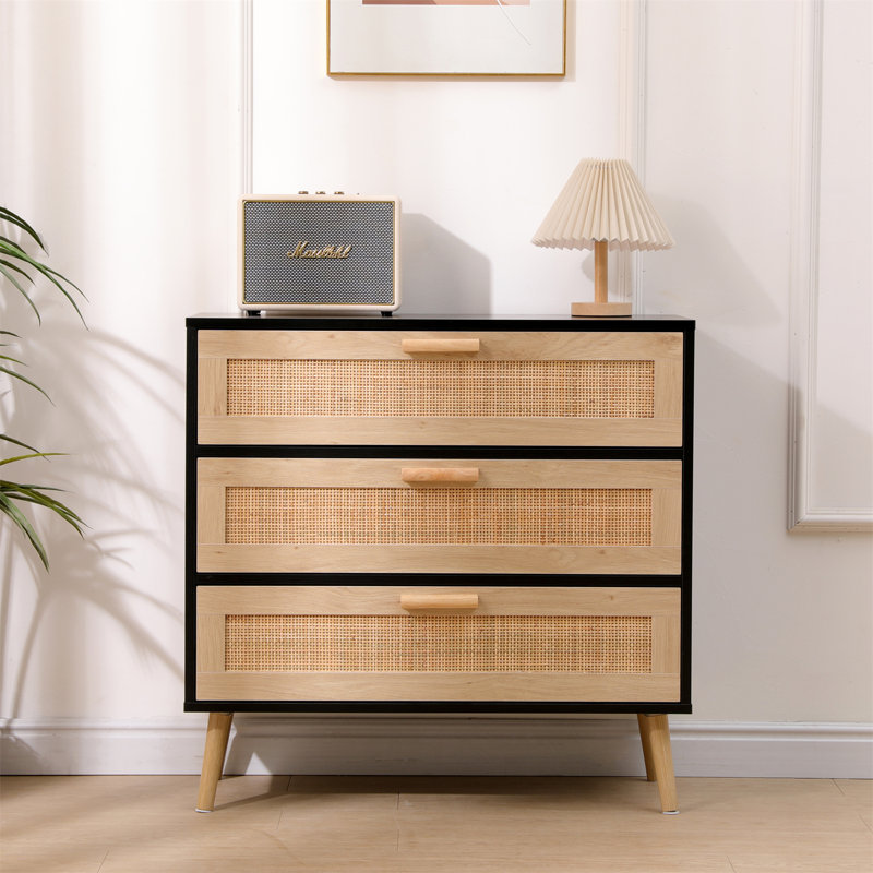 80cm W 3 - Drawer Chest of Drawers, Black