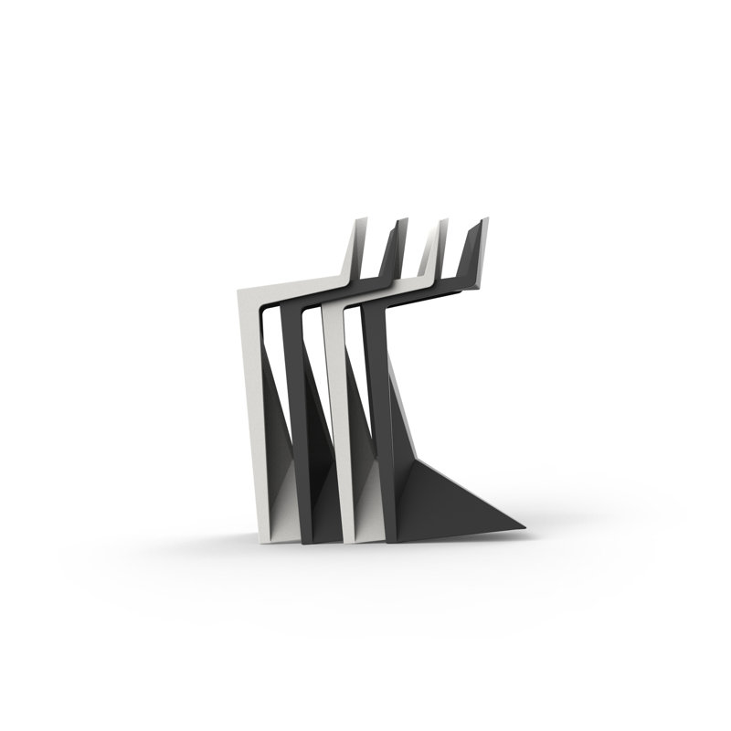 Voxel 28.25” Patio Bar Stool, Black