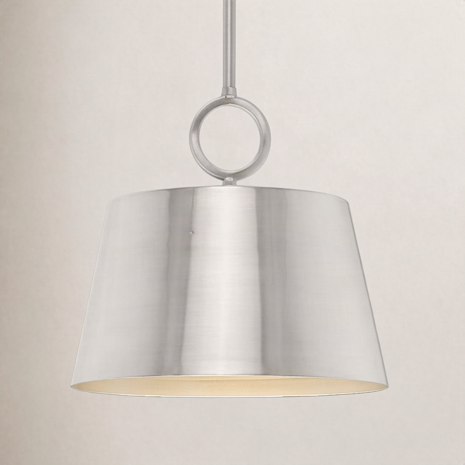 Elda Dimmable Pendant, 11.87" H x 12.37" W x 12.37" D, Brushed Nickel