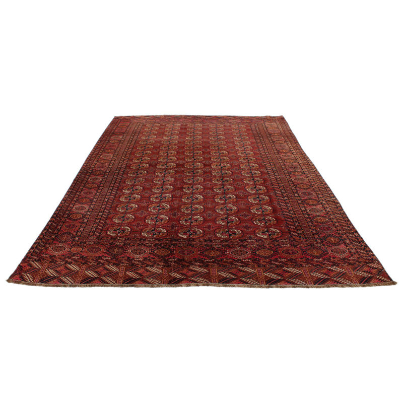 Tapis tribal anatolien brun et brun 7 x 11