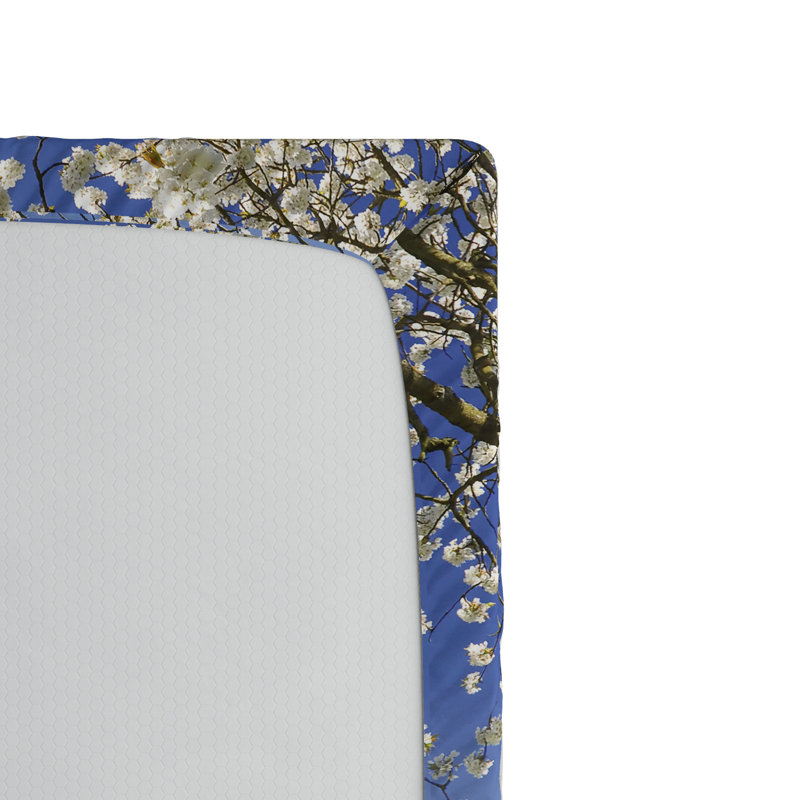 Microfiber Floral Fitted Sheet, Full Fitted Sheet