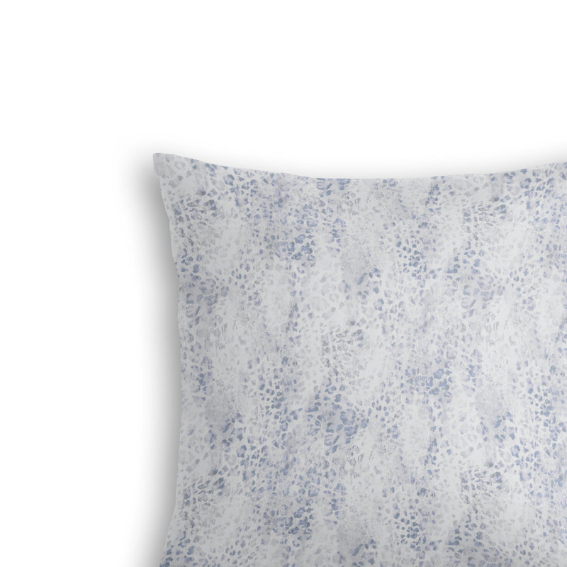 Housse de coussin carré en polyester Portia, Givrage argenté, 18 po x 18 po