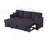 Sectional Sofa Bed, Dark Blue