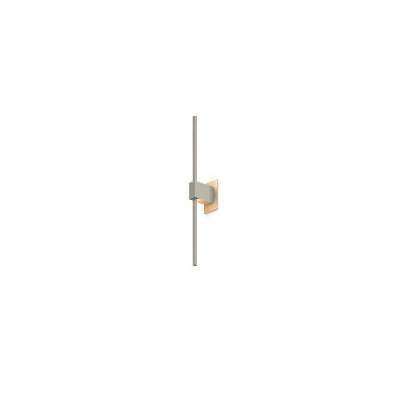 Z-Bar 1 - Light LED Armed Sconce, 4.5" H x 24" W x 4" D, Brushed Nickel