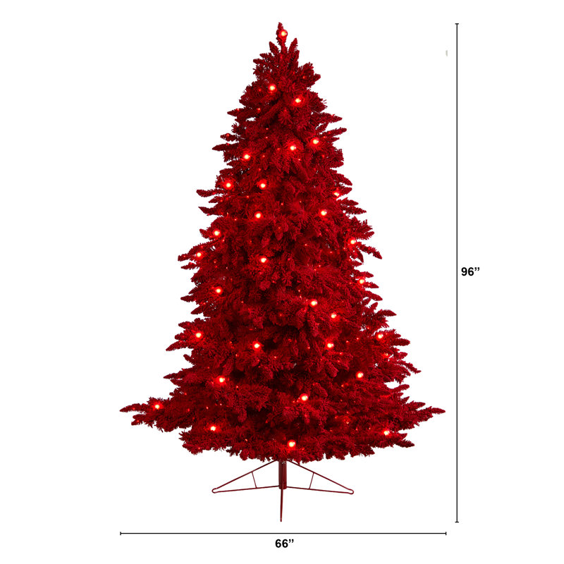 Lighted Artificial Christmas Tree, 8' H