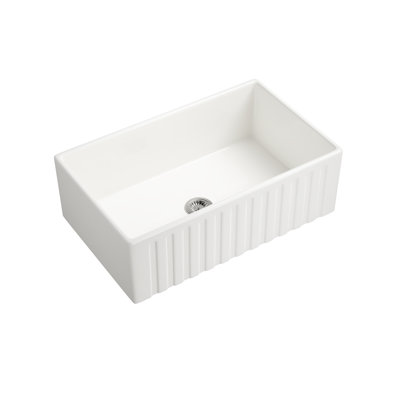 29.9'' L Single Bowl Ceramic Kitchen Sink