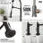 Edison 19" H 1-handle Pull-Down 2-Function Sprayer Kitchen Faucet-28294596-25293737
