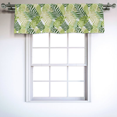 Sateen Floral Ruffled Window Valance