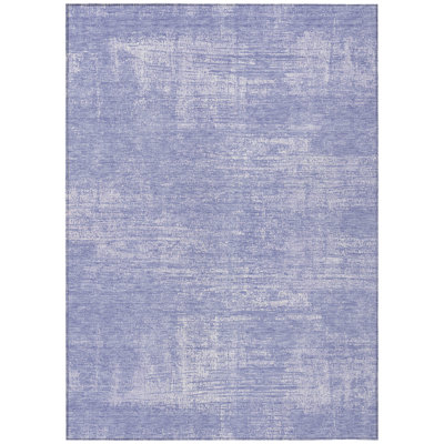 Tapis extérieur lavable abstrait mauve et lilas 10 pi x 14 pi lavande