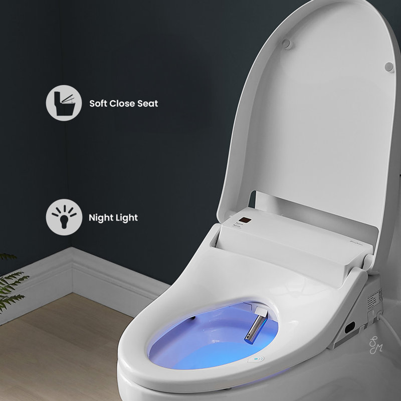 St. Tropez One-Piece Elongated Toilet Vortex Dual-Flush 1.1/1.6 Gpf With Smart Seat Bidet