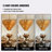 31.5" 16-Light Tiered Chandelier  Amber Glass Gold Chandelier