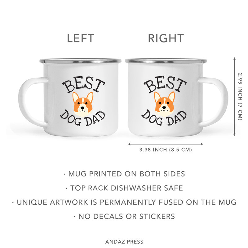 Grande tasse à café « Best Dog Dad », Corgi