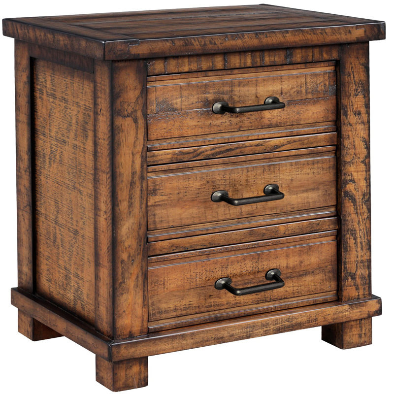 Table de chevet en bois massif Dhurpati