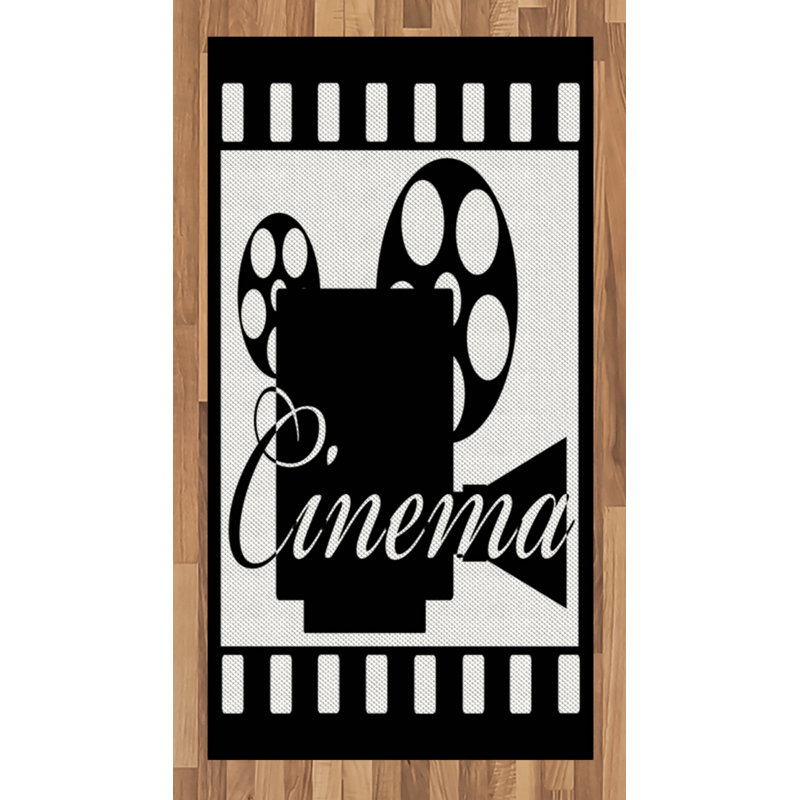 Movie Theater High Density Long Fiber Poly Threads Decorative Area Rug Carpet, Rectangle 2'7" x 5'