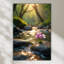 Art mural en verre trempé Forest Stream-131493983