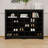 24 Shoe Console,Modern Shoe Cabinet Storage With Curved Base,Versatile Sideboard-200498638