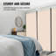 Paravent pliable à 4 panneaux, écran de confidentialité portable pour bureau et maison, beige, résistant et imperméable