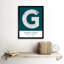 Guadalajara City Map Guadalajara Teal 1 Piece Single Picture Frame Wall Art