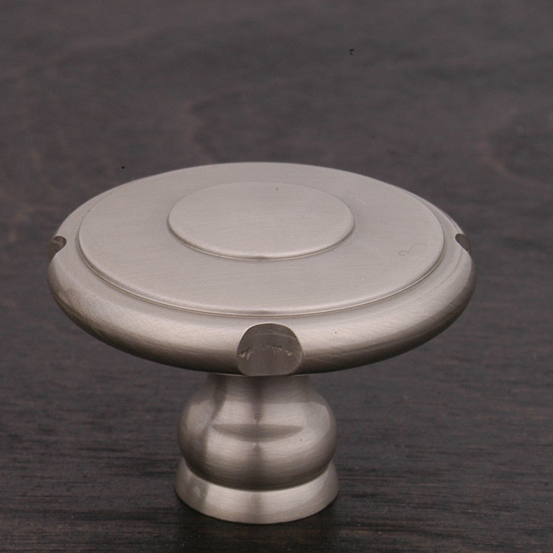 CK Series 1 1/2" Diameter Mushroom Knob, Large, Satin Nickel (Pewter)